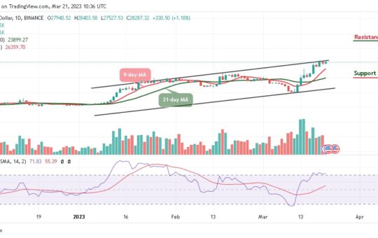 Bitcoin Price Prediction for Today, March 21: BTC/USD May Retrace Above $28,500