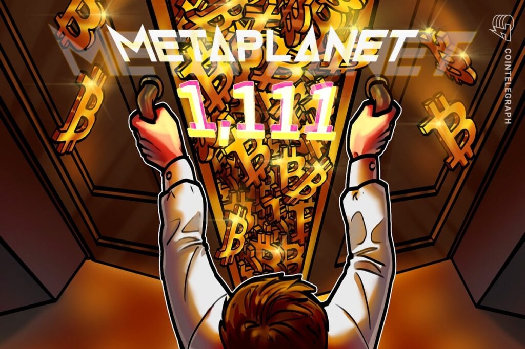 Metaplanet Buys 1,111 Bitcoin, Approaches Tesla's Holdings